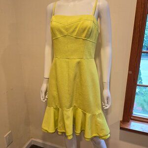 Karen Millen Yellow Lime Dress Size 10
